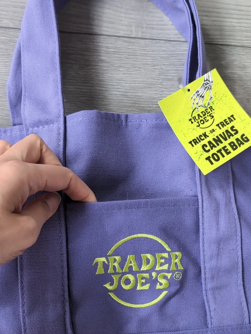 NWT Trader Joe's Mini Canvas Tote, Limited Edition Halloween